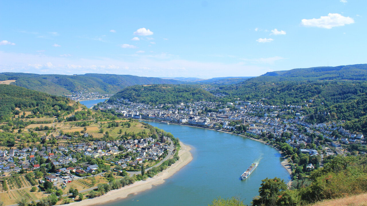 Ausblick Rhein Boppard ©  Ausblick auf dem Rhein von einem Wanderweg neben Boppard ©