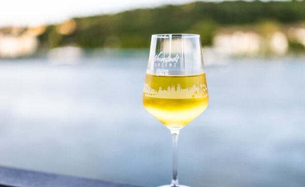 Ein Glas Wein auf den Schlossstufen in Koblenz während der Ufer-Bar © Koblenz-Touristik GmbH, Kai Myller Ein Glas Wein auf den Schlossstufen in Koblenz während der Ufer-Bar © Koblenz-Touristik GmbH, Kai Myller