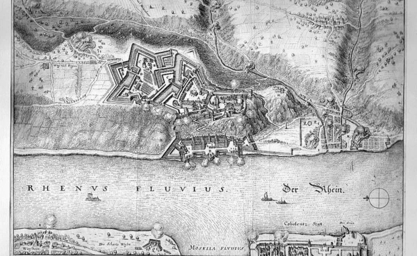 Festung Ehrenbreitstein 1638-999x767.webp ©  Karte der Festung Ehrenbreistein im Jahre 1638 ©