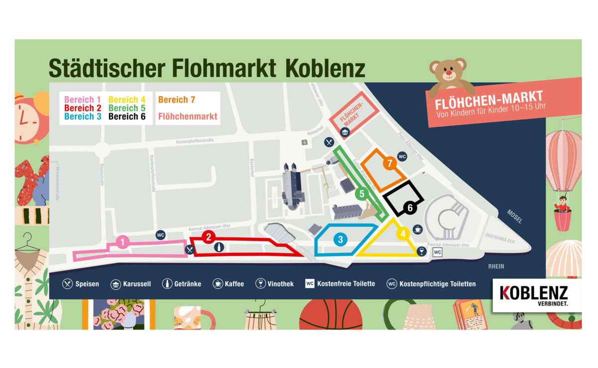 2024 Geländeplan städtischer Flohmarkt Koblenz  © Koblenz-Touristik GmbH  2024 Geländeplan städtischer Flohmarkt Koblenz  © Koblenz-Touristik GmbH