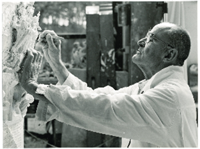 Bild1.png © Koblenz-Touristik GmbH, Jutta Brüdern Jürgen Weber beim kreieren seines Kunstwerkes  © Koblenz-Touristik GmbH, Jutta Brüdern