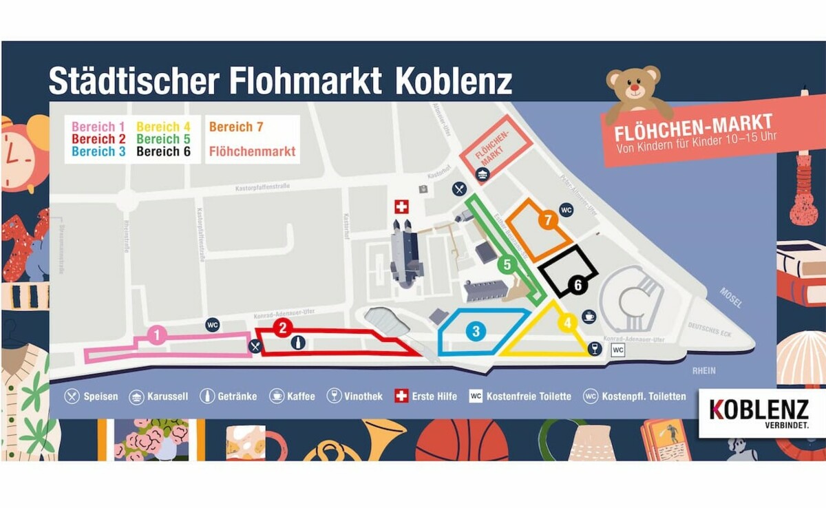Aufbau Flohmarkt Koblenz ©  Aufbau Flohmarkt Koblenz ©