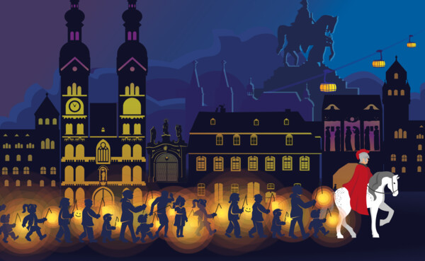 © Koblenz-Touristik GmbH St. Martin reitet durch die Koblenzer Altstadt © Koblenz-Touristik GmbH